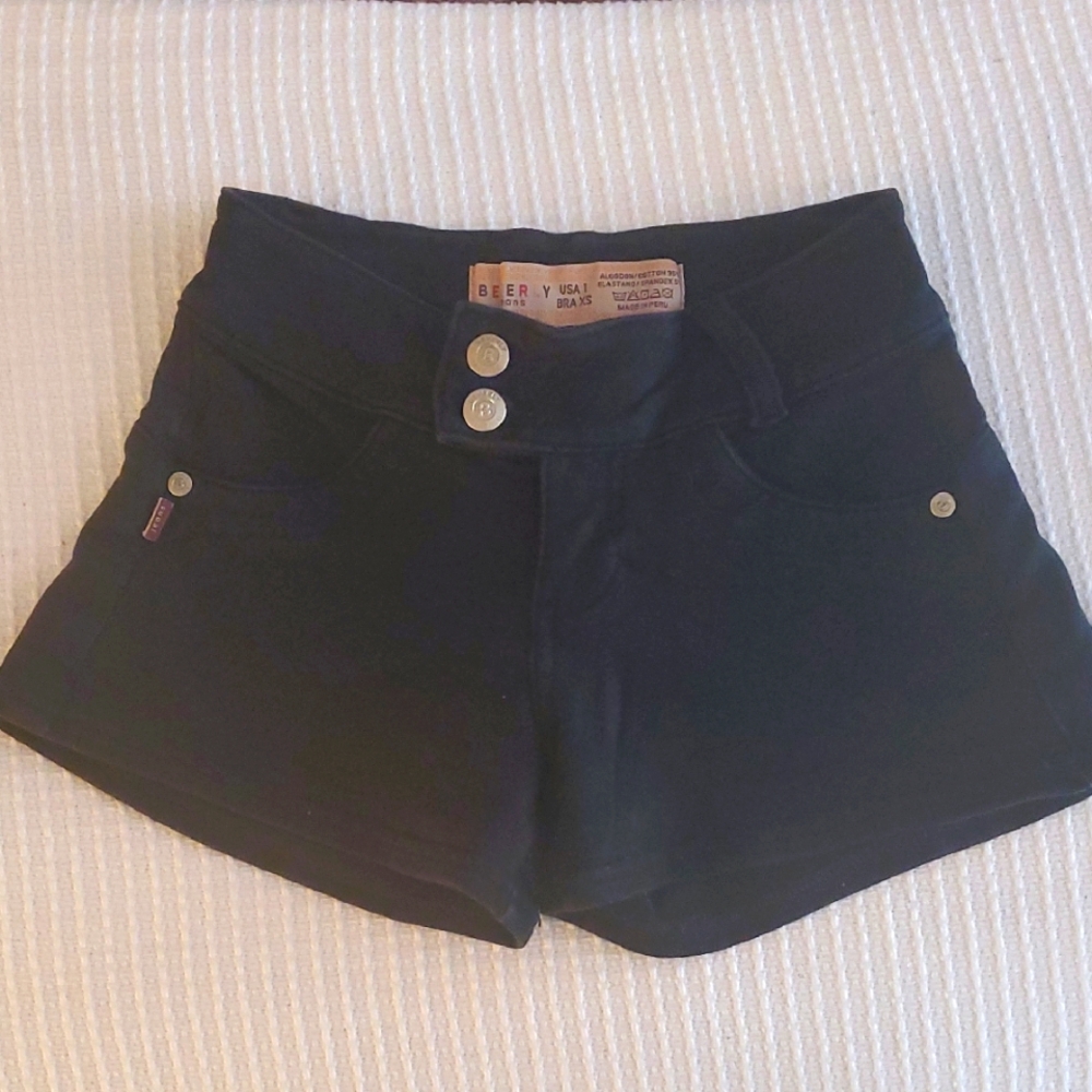 Beverly Jeans Black Women's Stretch Shorts